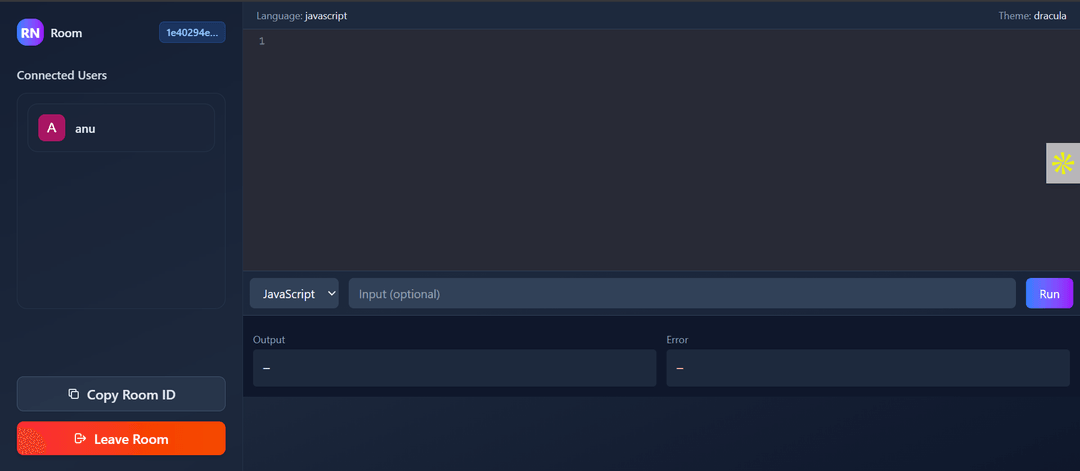 Realtime Coding Editor